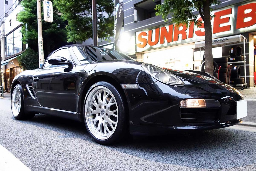 ②本目 19インチホイールセット　987 ケイマン　ボクスター向け ポルシェ987ボクスターにREINWERK 19インチホイール装着