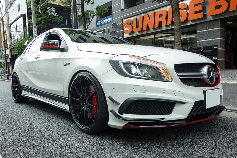 Mercedes-BENZ AMG A45 (W176) KWクラブスポーツサスペンション・TWS Motorsport RS317 鍛造ホイール・バケットシート取付  | SUNRISE Blvd.