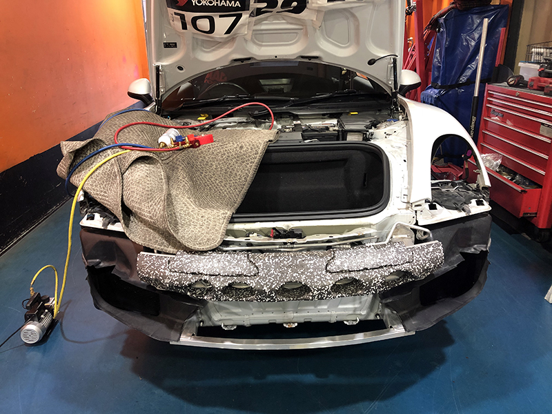 ポルシェ981ケイマンSのエアコン故障修理・冷却システム故障修理