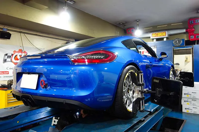 ケイマン サスペンション調整 オーリンズ