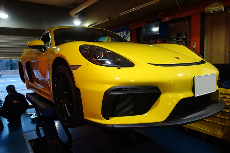 ケイマンGT4 リンクパイプ交換 ECUチューニング