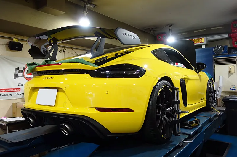 porsche cayman GT4RS サスペンション調整