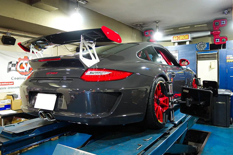 porsche 997GT3RS アライメント調整
