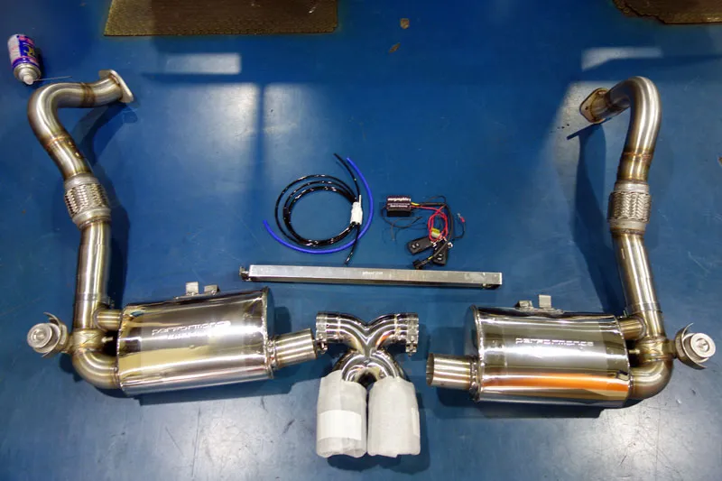 718ケイマン ホイール交換 マフラー交換