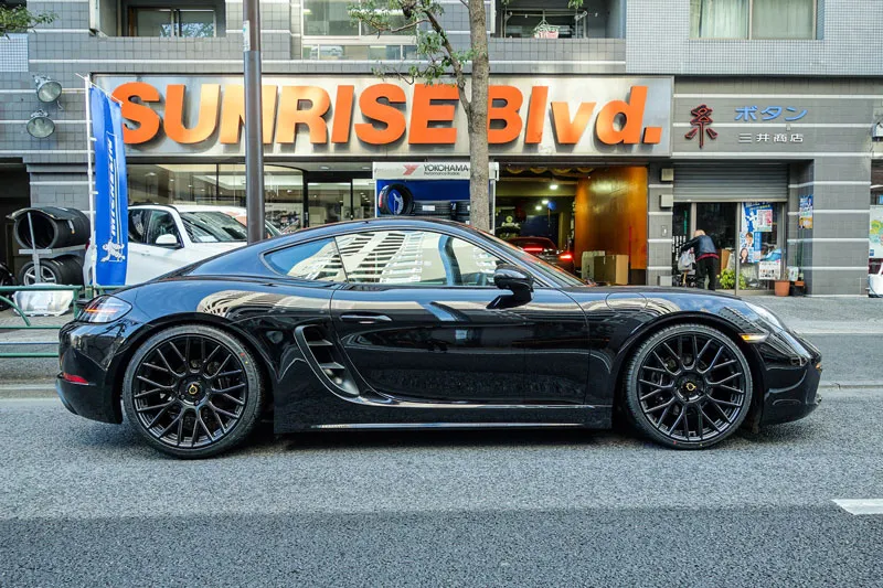 718ケイマン ホイール交換 マフラー交換