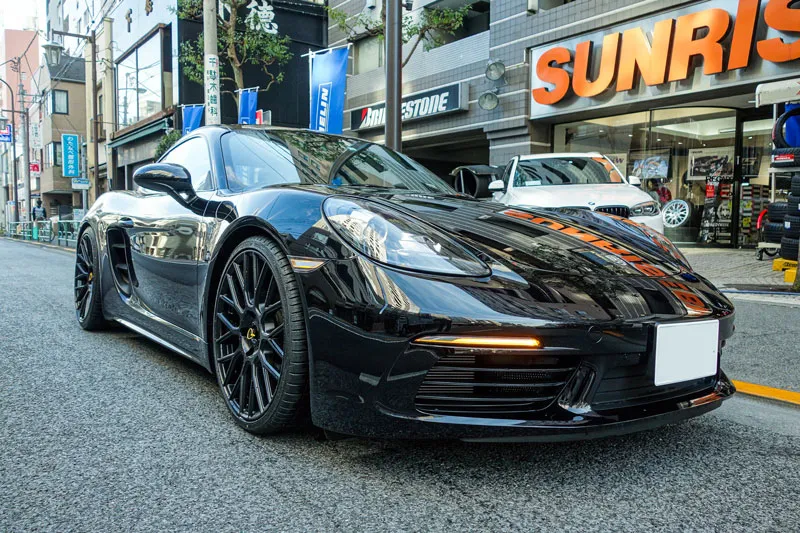 718ケイマン ホイール交換 マフラー交換