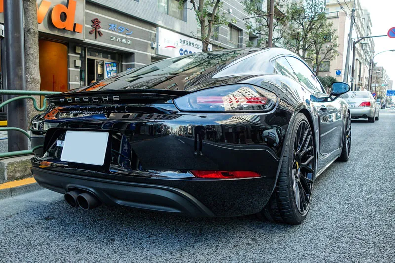 718ケイマン ホイール交換 マフラー交換