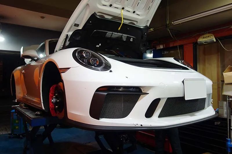 ポルシェ991GT3 ブレーキ交換　サーキット走行