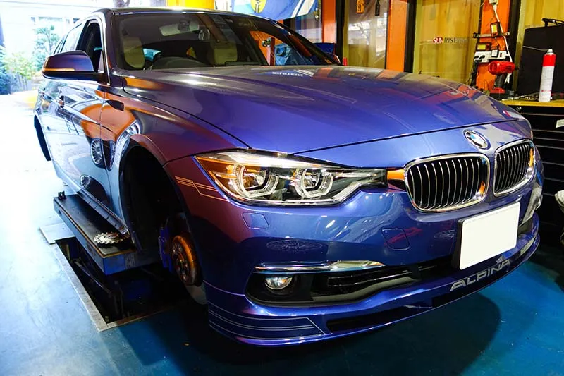 ALPINA B3 エンジンオイル交換 スタッドレスタイヤ取付