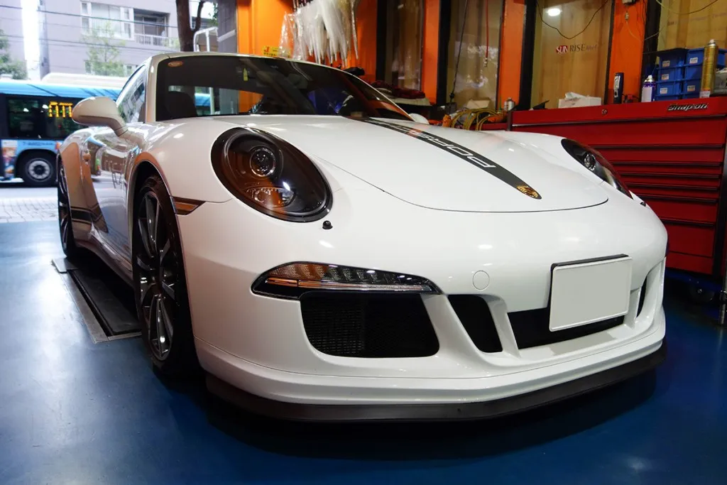 991カレラ ホイールスペーサー取付