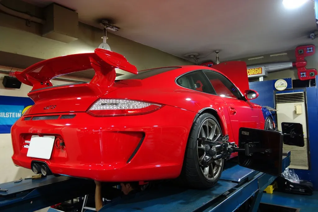 porsche 997GT3 サスペンション異音修理