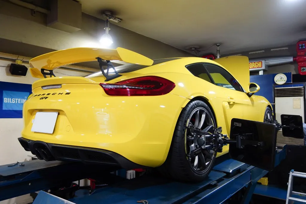 ポルシェ ケイマンGT4 サーキット走行 セッティング