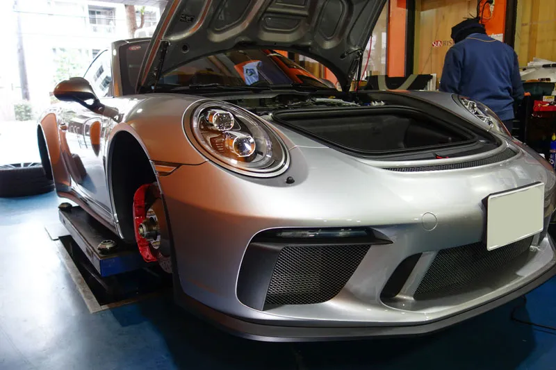 991 GT3 ブレーキパッド交換 低ダストブレーキ