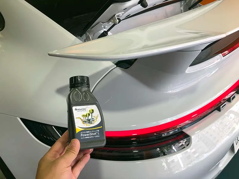 porsche 992カレラ rewitecパワーショット オイル交換