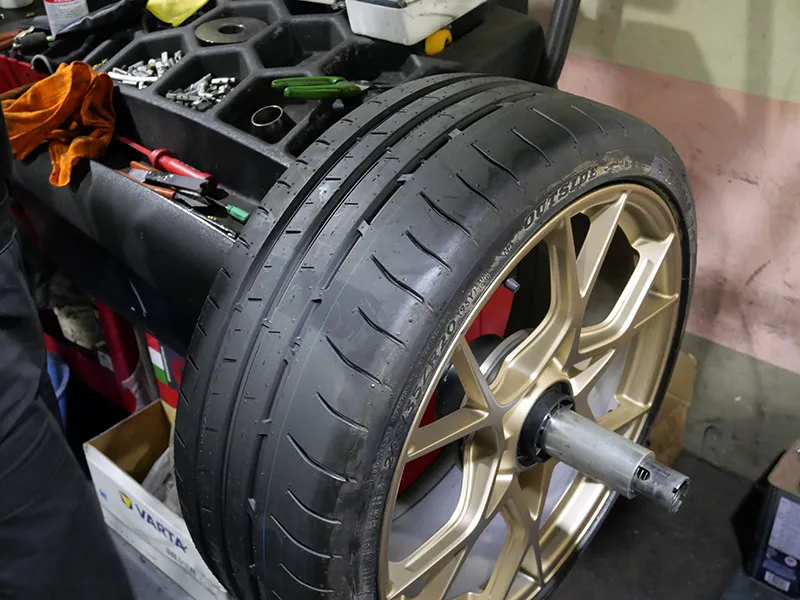 718スパイダーRS タイヤ交換